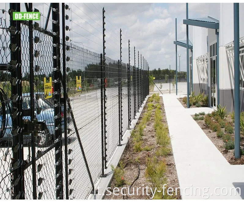 Recinzione elettrica a impulsi ad alta tensione, forniscono sia un effetto dissuasivo che una barriera fisica, supporto 4, 8, 12, linee elettriche, certificazione CE, certificazione CE